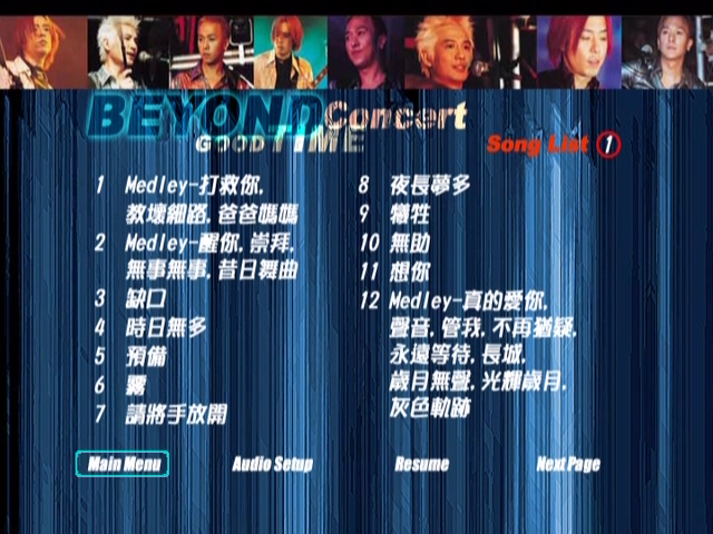 Beyond 1999 世纪末最精彩演唱会实况录像Karaoke版[DVD原盘/D9/7.19G